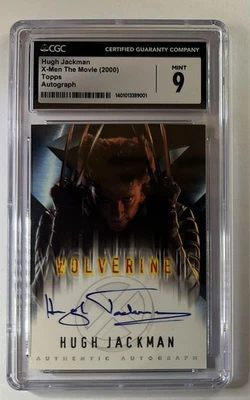 2000 Topps X-Men The Movie Wolverine Hugh Jackman Autograph CGC 9 Mint Auto 10 - Image 1 of 2