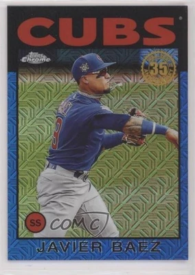 2021 Topps Silver Pack 1986 Chrome Baseball Blue /150 Javier Baez #86BC-36 - Image 1 of 2
