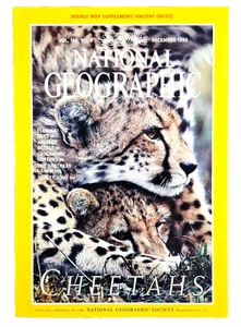 TOP SPEED ENDURANCE FACTS OF CHEETAHS DECEMBER 1999 NATIONAL GEOGRAPHIC MAGAZINE - Picture 1 of 4