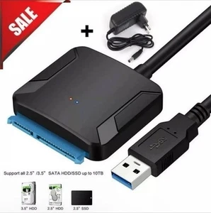 SATA auf zu USB 3.0 Adapter Kabel für 2.5 3.5 Zoll HDD SSD Festplatte Konverter - Afbeelding 1 van 12