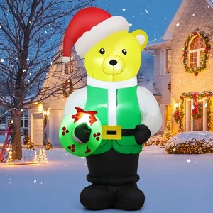 COMIN 5.2 FT Tall Christmas Inflatables Outdoor Decorations Blow Up Xmas Brow... - Picture 1 of 6