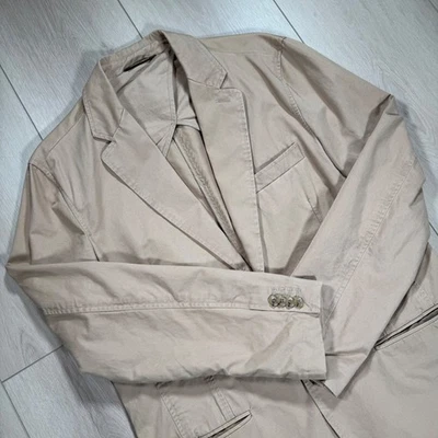 Chaqueta Blazer Banana Republic De Colección Ropa de Hombre Talla L Clásica Caqui Sarga Beige Foto 1 de 4