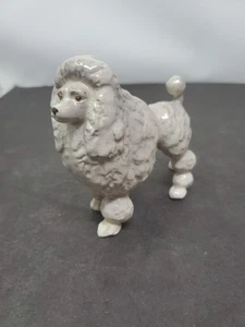 Vintage Standing Grey Poodle Figurine Nippon Yoko Boeki 5" Long, 4.25" Tall - Picture 1 of 6