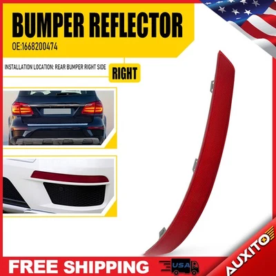 Para Mercedes Lámpara 2013-16 Benz GL550 GL500 Reflector Trasero Derecho Parachoques Trasero Lateral Foto 1 de 4