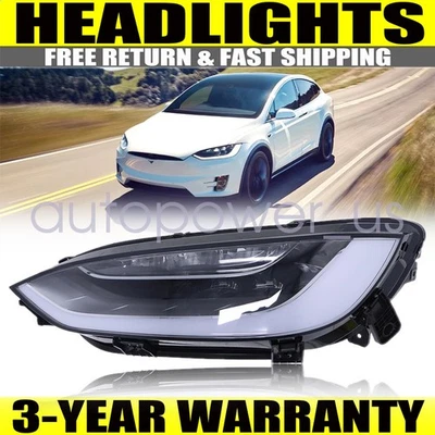 Headlight Left Driver 1034316-00 For Tesla Model X 2016 2017 2018 2019 2020 2021 - Image 1 of 4