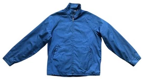 Vintage 70’s Montgomery Wards Work Jacket Zipper Blue Plaid Lined Size Large - Picture 1 of 13