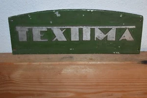 Altes Blechschild DDR Textima Webstuhlbau,Textilindustrie,Firmenschild,Original - Bild 1 von 2