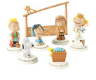 Lot de 7 figurines collection Nativité Snoopy Peanuts Gallery boîte neuf poinçon