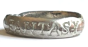 ORIGINAL RUSTIC VINTAGE FINAL FANTASY VII SILVER PLATED RING COSPLAY SIZE 7.5 - Picture 1 of 5
