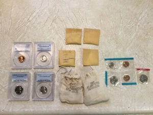 1974S PCGS PR69DCAM 25 10 5 1 Cent LOT Of 64 Coin 2 Mint Bag COA 1776-1976 1970 - Picture 1 of 21