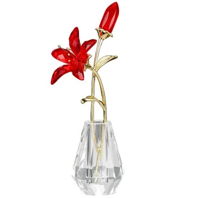 Crystal Calla Lily Flower Vase for BouquetsElegant Figurine for Home DecorBed... - Imagem 1 de 4