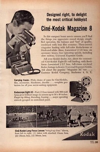 Anuncio impreso Eastman Kodak Company 1946 revista Cine Kodak 8 fútbol Rochester NY - Imagen 1 de 1