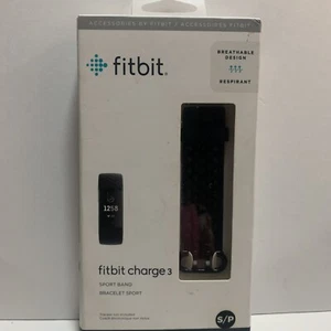 Fitbit Charge 3 Accessory Band Official Fitbit Product Sport Black Small - Picture 1 of 5