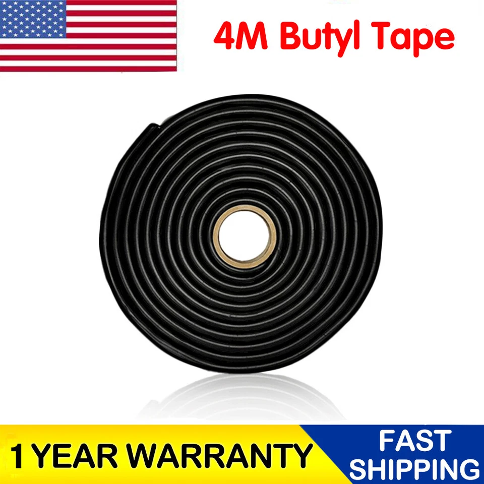 1 Roll Car Butyl Tape Rubber Glue Headlight Sealant Retrofit Reseal Door VAN 4M - Image 1 of 4