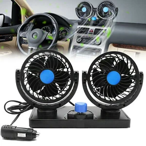 12V Ventilator 360° Autoventilator KFZ Lüfter schwenkbar Wohnmobil Doppellüfter - Bild 1 von 24