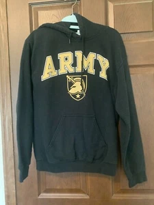 Sudadera Pullover Sudadera Ejército Negra Sudadera con Capucha Unisex Manga Larga Mezcla de Algodón Talla S - Imagen 1 de 4