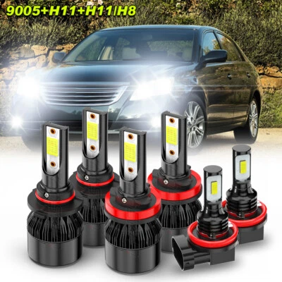 Combo faros LED + kit de faros antiniebla 6x 6000K para Toyota Avalon 2008-2012 Foto 1 de 4