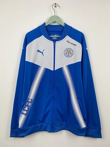 Leicester City Training Football Soccer Track Top Jacket Puma Sz XL Men Blue Cover