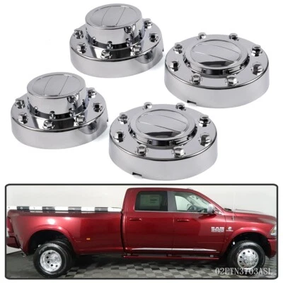 Tapa central de rueda 4 piezas apta para Dodge Ram 3500 2011-2016 1 tonelada doble aleación Alcoa Foto 1 de 4