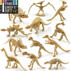 12pcs Simulation Dinosaur Skeleton Museum Animal Miniature Art Toy Figure Doll - Picture 1 of 7