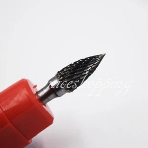 Dental Cylindrical Cut Tungsten Carbide Bur Cutting Tool Die Grinder Bit 1/4" G6 - Picture 1 of 8