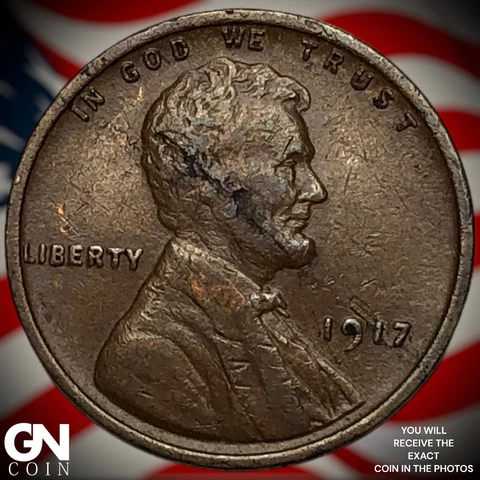 1917 P Lincoln Cent Wheat Penny  Q6568 Cover