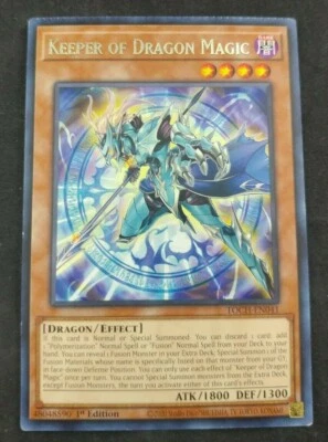 Yugioh Misprint  Keeper of Dragon Magic Toon Chaos TOCH-EN041 CRIMPED #2 - Image 1 of 3