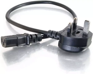 UK Kettle 13A Lead Power Cable IEC C13 Mains 0.5m BS1363 Short PLUG short length - Picture 1 of 7