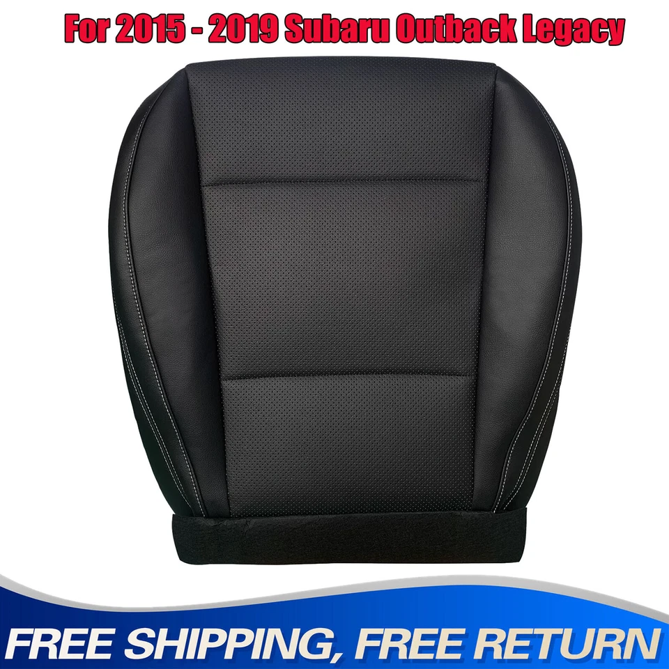 Cubierta de asiento inferior de cuero para conductor para Subaru Outback Legacy 2015 2016 2017 negra Foto 1 de 4