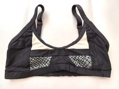 Женский черный серый купальный бюстгальтер бикини PILYQ размер S - Изображение 1 из 4