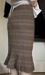 VIVIENNE WESTWOOD Mermaid-Hem Tartan Wool Skirt Size 42 / 10UK - Picture 1 of 9