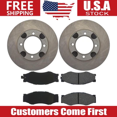 Front Brake Rotors + Ceramic Brake Pads for 1985 1986 Nissan Stanza - Image 1 of 4