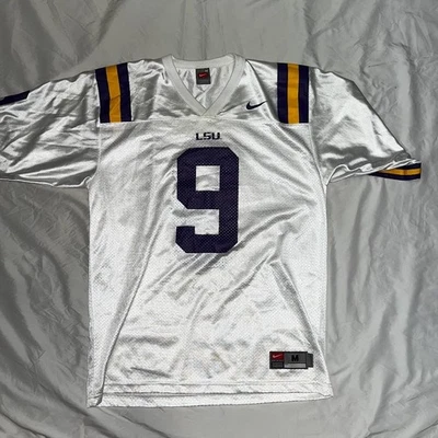 Футболка LSU Tigers No9 NCAA Nike SEC белая фиолетовая размер M - Изображение 1 из 4