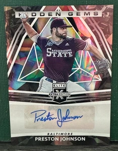 2022 Panini Elite Extra Edition #HG-PJ Preston Johnson Autograph - Picture 1 of 2