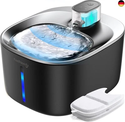FEELNEEDY 4L Trinkbrunnen für Katze Kabellos mit Sensor Kabelloser