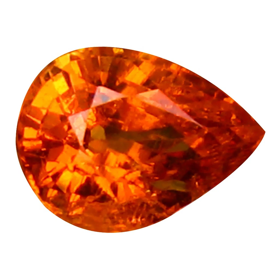 0.83 ct Eye-opening Pear Cut (6 x 5 mm) Namibia Fanta Orange Spessartine - Image 1 of 1