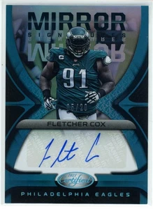 Espejo retrovisor Fletcher Cox 2021 certificado Panini verde azulado automático/20 - Imagen 1 de 3