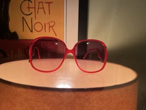 Vintage Sonnenbrille quadratisch rotes Gestell nur Gestell - Bild 1 von 6