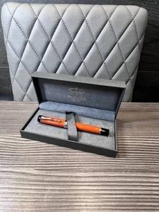 Parker Duofold Centennial (Big Red) Orange PT Fountain Pen  - Picture 1 of 9