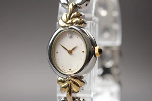 [N COMO NUEVO] Reloj Seiko Noevir V400-5950 Vintage Cuarzo Esfera Oro Rosa Damas JAPÓN - Imagen 1 de 10