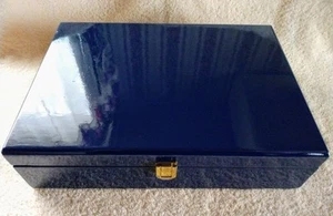 Navy Blue 200 Chip Poker Case - Picture 1 of 9