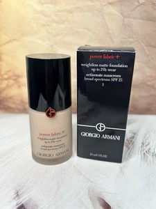 NIB Giorgio Armani POWER FABRIC+ 3.0 Fair Neutral Matte Foundation spf 25! - Picture 1 of 8
