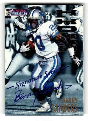 1997 Pro Line Memorabilia Signature Series #MEM15 Barry Sanders Detroit Lions - Image 1 of 2