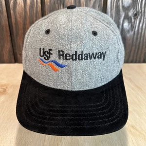 USF Reddaway Mütze Kappe Strapback Wolle Wildleder Leder grau Transport LKW - Bild 1 von 13