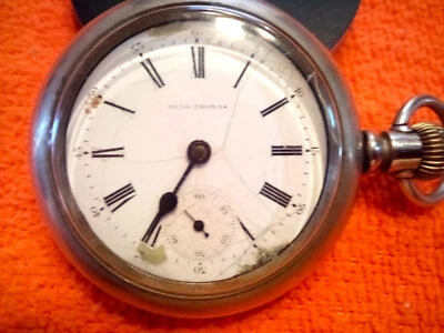 1905 Seth Thomas Pocket Watch, Grade: 37, 18s, 7j, Silverode Case, Not Working - Image 1 of 4