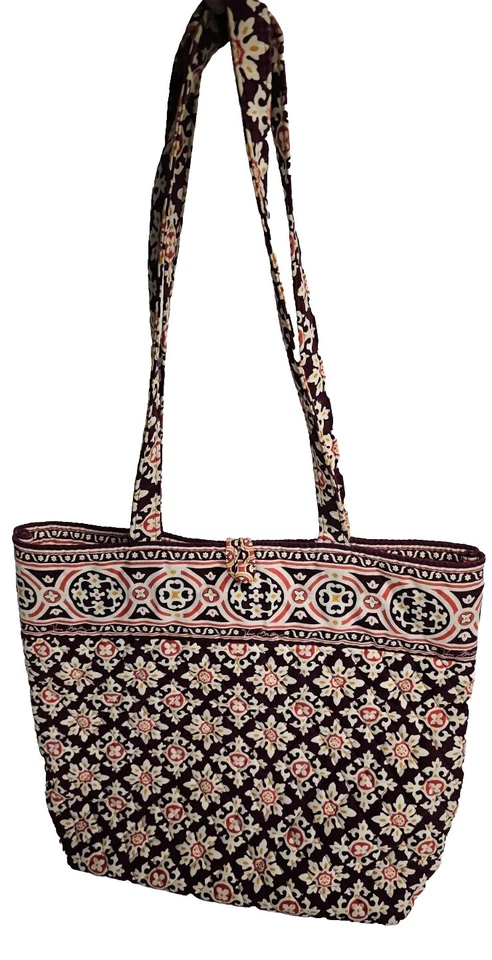 Vera Bradley Brown Medallion Button Women's Tote Bag  - Image 1 of 4
