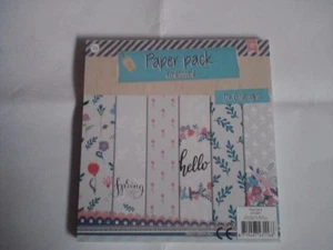 PAPER PACK VARIOUS FLORAL EMBOSSED DESIGN CARD 5 X 6 DESIGNS 6X6 15CMX15CM - Picture 1 of 11