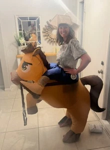 Inflatable Horse Riding Costume For Adults Tested Halloween, Dress Up, Cowboy - Picture 1 of 2