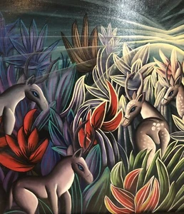 Louis Rosemond original painting Animals By Night Large - Picture 1 of 9