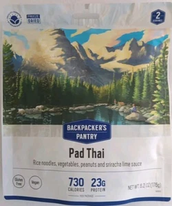Freeze Dried Backpacker's Pantry Pad Thai 2 Servings/Pkg Gluten Free Vegan 2027 - Picture 1 of 9